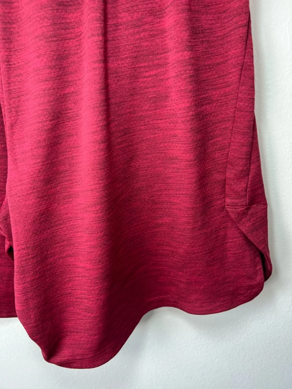 Nike Dri-Fit Athletic Shorts Heathered Red Pull On Pockets Stretch Athleisure XL
